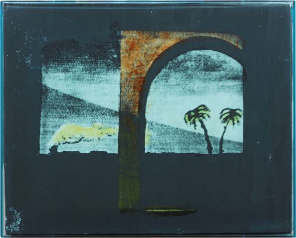 Mario Schifano : Senza titolo  (1977)  - Smalto su tela emulsionata, perspex - Asta Arte Contemporanea - Casa d'aste Farsettiarte