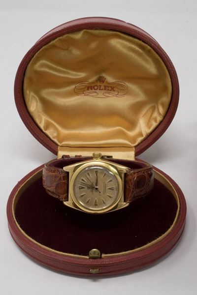 Rolex Oyster Perpetual Ovetto Orologio Ref. 3372, Anni Cinquanta