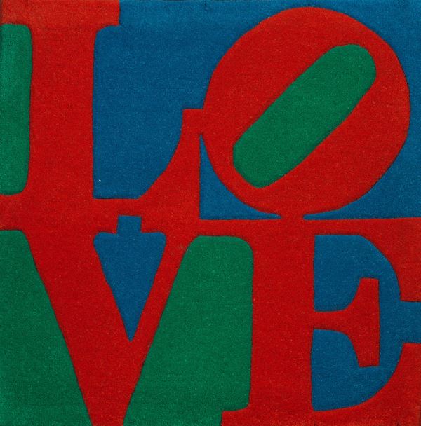 Robert Indiana : Classic Love  (2007)  - Tappeto, multiplo, es. 4879/10000 - Auction Paintings, Drawings, Sculptures and Multiples - Casa d'aste Farsettiarte