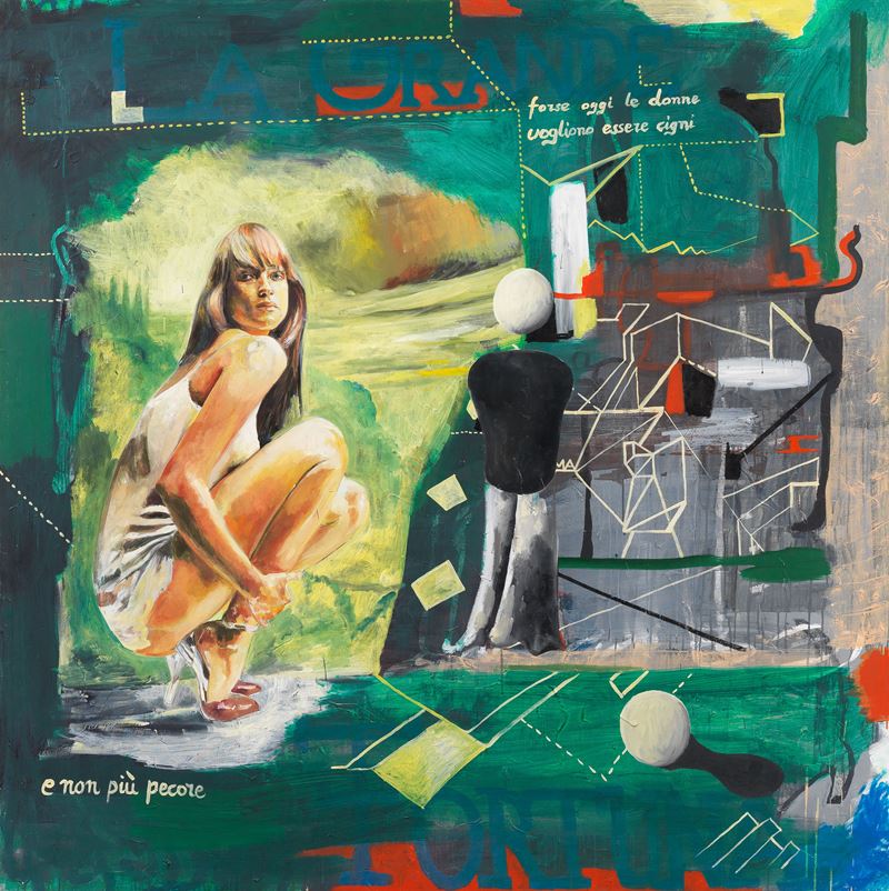Dormice - D. Graham, S. Yawnghwe, H. Nicolaus, Bauhaus Theory, acrilico su tela, 200x200 cm, 2005