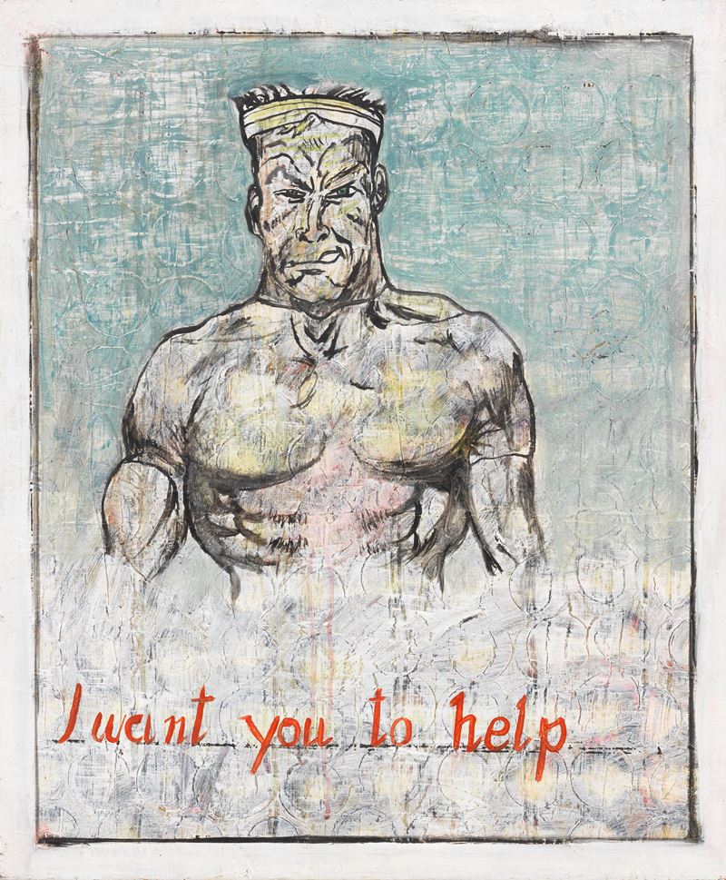 Dormice - D. Graham, I want you to help, tecnica mista su tela