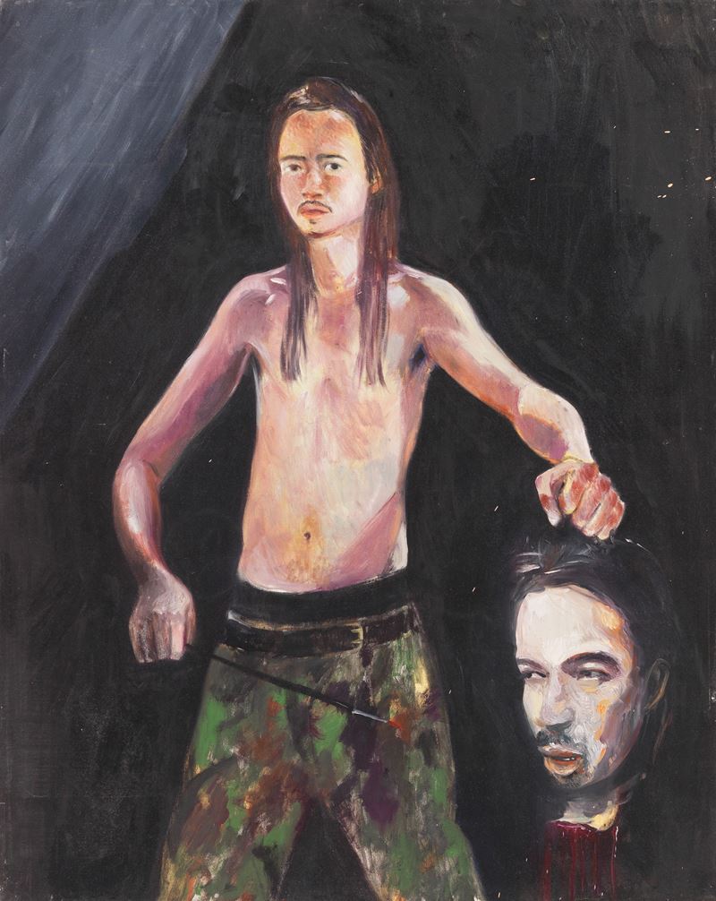 Dormice - D. Graham, Double Self, olio su tela, cm 100x80, 2004