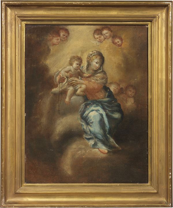 Scuola veneta fine XVIII secolo - Madonna col Bambino