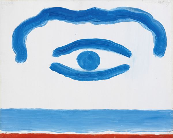 Virgilio Guidi : Cielo antico («Occhio nello spazio»)  (1972)  - Olio su tela - Asta Dipinti, Disegni, Sculture e Grafica - Casa d'aste Farsettiarte