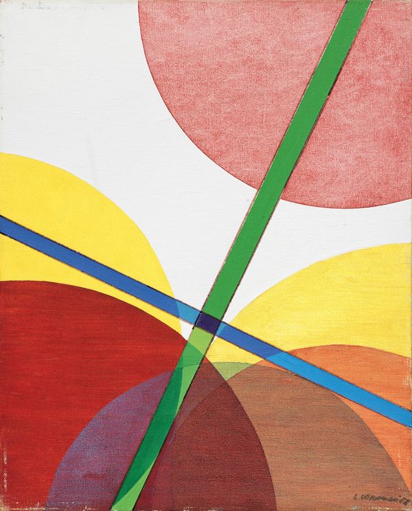 Luigi Veronesi : Costruzione TS 22  (1988)  - Olio su tela - Auction Contemporary Art - Casa d'aste Farsettiarte